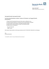 Die deutsche bank können sie ebenfalls per fax kontaktieren: Sehr Geehrte Kundin Sehr Geehrter Kunde Um Deutsche Bank