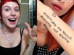 So apparently i once uploaded a picture of a paramore tattoo saying head banging is crucial and. Hayley Williams Tattoos Meanings Steal Her Style Hayley Williams Tattoos Paramore Tattoo Tattoos