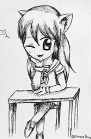 Drawing is my meditation, it's a pleasure and happiness for my soul, it's a reflection and. Cute Chibi Anime Art Black White Pen Art Ebay