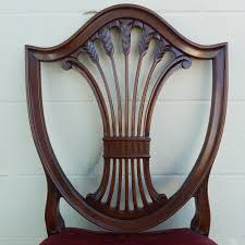 Set Of 6 Hepplewhite Style Shield Back Wheat Sheaf Dining Room Chairs C1960 Chair Dining Chairs For Sale Oversized Chair Living Room