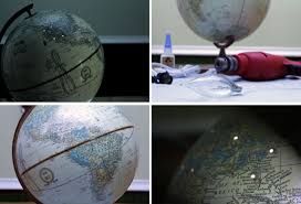You Light Up My World Old Globe Turned Into A Lamp To Show Where In The World You Ve Been The More Places You Visit T World Globe Lamp Old Globe Globe