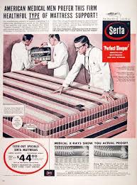 1956 Serta Perfect Sleeper Mattress Classic Vintage Print Ad Serta Perfect Sleeper Serta Old Ads