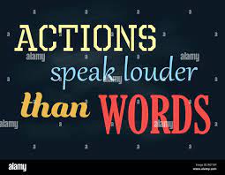 Inspirational Motivation Quote Actions Speak Louder Than Words Vector Poster Design Stock Vector Image Art Alamy