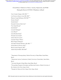 PDF) Closed Doors: Predictors of Stress, Anxiety, Depression, and PTSD  During the Onset of COVID-19 Pandemic in Brazil