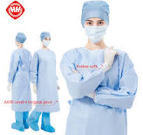 HAODY Vietnam-Made Binh Duong ISO13485 Certified Eco-Friendly Medical Gowns  Cotton Ribbed Cuffs Knitted Fabric Clinical Hospital