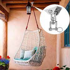 Displaying a simple round shape, this charming swing chair easily adapts to a variety of contemporary decors. Hammock Swing Chair Hanging Kit Stainless Steel Swivel Hook Ceiling Mount Patio Swings Aliexpress