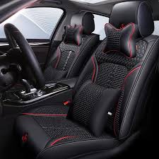 5d Full Surround Ice Silk Leather Cushions Car Seat Cover For Ford Edge Escape Kuga Fusion Mondeo Ecosport Explorer Foc Car Seats Leather Cushion Carseat Cover