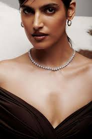 Buy Sterling Silver Charm Square Zirconia Necklace -Designer Wear