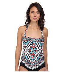 Becca By Rebecca Virtue Aztec Strappy Ties Tankini Top Tankini Halter Top Tankini Tankini Top
