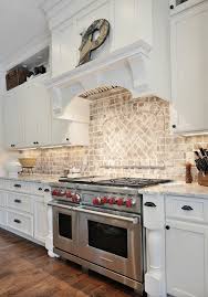 White Brick Carries A Dusty Antique Vibe It Looks Amazing With Light Cabinets And Countertops The Owners Of This Next Kitchen Drew Our New House Cocin