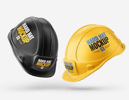 Construction Hard Hat Mockup Set In 2021 Trendy Logo Design Construction Hard Hats Branding Presentation