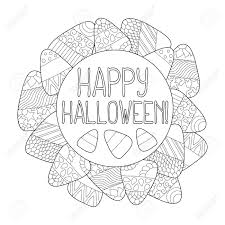 Candy corn tag page contains color schemes, palettes and colour combinations with candy corn colors. Candy Corn Vector Coloring Page Happy Halloween Greeting Card Royalty Free Cliparts Vectors And Stock Illustration Image 87805041
