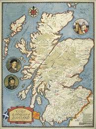 Scottish surnames in the 12th century surnames began to be used in scotland. Clan Map Of Scotland Scottish Clan Tartans Scottish Clans Scotland
