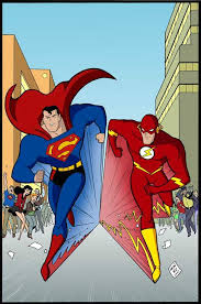 The Flash Vs Superman Race Min S Ku Portfolio Artwork Of Superman Vs Flash Dc Comics Superheroes Superman Art Superhero Comic