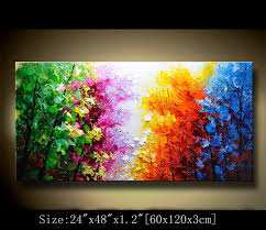 Contemporaneo Arte Pintura Al Cuchillo De Paleta Colorido Etsy Colorful Landscape Paintings Texture Painting On Canvas Colorful Landscape