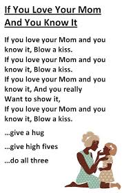 Itty Bitty Mother S Day Rhyme If You Love Your Mom And You Know It Mothers Day Songs Mothers Day Poems Mother S Day Activities