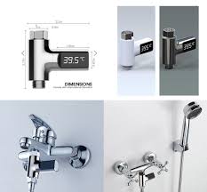 Led Display Water Shower Thermometer Faucet Self Generating Electricity Water Temperature Monitor For Baby Care Kitchen Faucet Digital Showers Target Kitchen