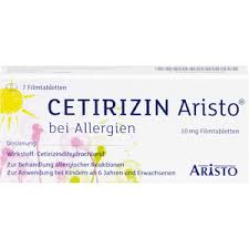 Cetirizin Aristo Bei Allergien 10 Mg Filmtabletten 7 St Allergie Heuschnupfen Arzneimittel Kategorien Dreikonigen Apotheke