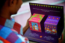 Creative south indian wedding card design. Quirky Indian Wedding Invitations Creative Pop Up South Indian Wedding Invite Design