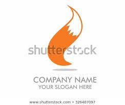 Orange Fox Tail Vector Logo Image Icon Logo Images Orange Fox Vector Logo