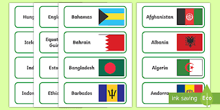 After the children have completed their world flag coloring pages, they can begin their world peace flag ceremony. New Countries And Flags Of The World Flashcards