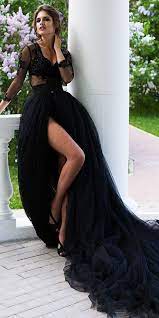 24 Black Wedding Dresses With Edgy Elegance Black Wedding Dresses Black Wedding Wedding Dress Trends