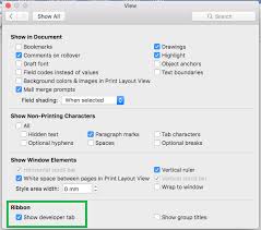 Developer Tab In Microsoft Word 2007 2019 365