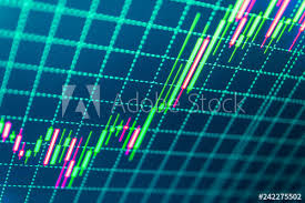 Abstract Financial Background Trade Colorful Stock Trade
