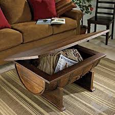 This fallen oak coffee table is entirely handmade from repurposed wine barrels sourced from napa and surrounding wine regions. Wine Enthusiast Wine Accessories Wine Storage And Wine Gifts Barrel Coffee Table Wine Barrel Coffee Table Barrel Table