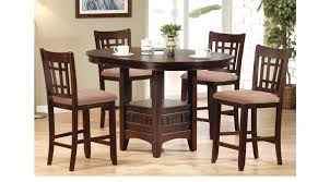 Reclaimed high top table, standing height bistro table/restaurant table/pub table with steel legs in your choice of color, size and finish. Benton Espresso Dark Brown 5 Pc Counter Height Dining Set Transitional