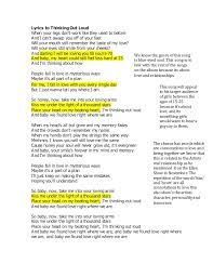 Lyrics To Thinking Out Loud
