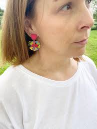 Multi Coloured Splatter Dangle Earrings| The Messy Brunette Jewellery  Ireland
