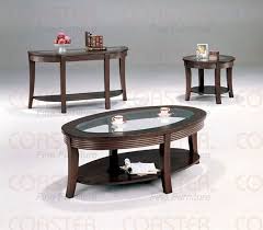 Choose from contactless same day delivery, drive up and more. Glass Top 3 Piece Occasional Table Set In Cappuccino Finish By Coaster 5524s