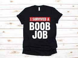 Überlebt ein Titten Job T-Shirt lustige Boob Job Shirt Brust - Etsy.de