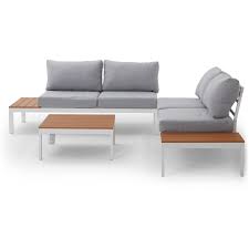 House Home 3 Piece Atlanta Outdoor Lounge Set Grey Big W Outdoor Lounge Set Lounge Seating Outdoor Lounge