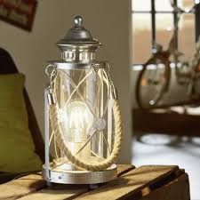 After all, a smart bedside table and lamp combination is essential to the style and comfort of your bedroom. Eglo 49284 Bradford Antique Silver Rope Lantern Style Table Lamp