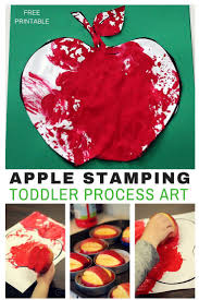 The Easiest Way For Toddlers To Make Fall Apple Art Toddler Apple Activities Apple Lesson Plans Apple Activities