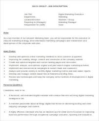 free 8+ sample digital marketing resume