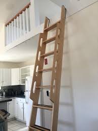 Loft Ladder With Wooden Marine Style Handrails Made From Etsy Loft Ladder Loft Design Stairs Design