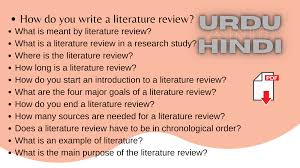 You can look it up with an online search. Literature Review In Research Methodology Explained In Urdu And Hindi With Notes In Description Box