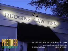 Outdoor Sign Lighting Techniques Company Projects Premier Outdoor Lighting