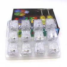 12x Led Flashing Ice Cube Glowing In Water Reuseable Light Up Ice Cubes For Party Wedding Festival Bar Wine Glass Decoration Color Blue Walmart Com Walmart Com