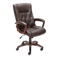 Better Homes And Gardens Bonded Leather Manager S Chair Brown Walmart Com Walmart Com