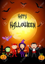 Check spelling or type a new query. Immagini Stock Vektor Illustration Von Halloween Hintergrund Mit Kleine Kinder Tragen Halloween Kostum Image 46512900