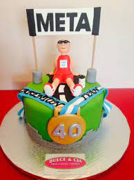 A traditional birthday cake has the words happy birthday written across it in icing. 24 Runner Birthday Ideas Running Cake Cupcake Cakes Birthday