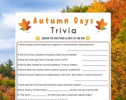Ask questions and get answers from people sharing their experience with risk. Fall Trivia Game Etsy