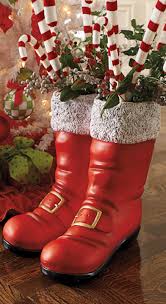 Oversized Santa Boots Grandin Road In 2021 Christmas Boots Santa Boots Christmas Themes Decorations