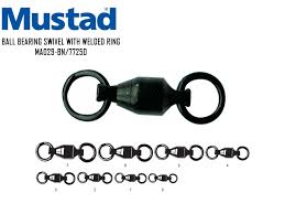 mustad ball bearing swivel with welded ring ma 029 size 5