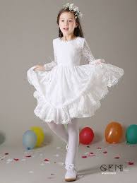 96 99 Free Shipping Simple All Lace Short Flower Girl Dress With Long Puffy Sleeves Efy03 At Gemgrace Flower Girl Dresses Kids Dress Girls Dresses Online