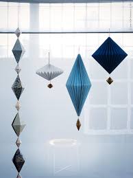 New Ikea Collection In Dark And Light Blue Paper Decorations Paper Ornaments Luxury House Designs